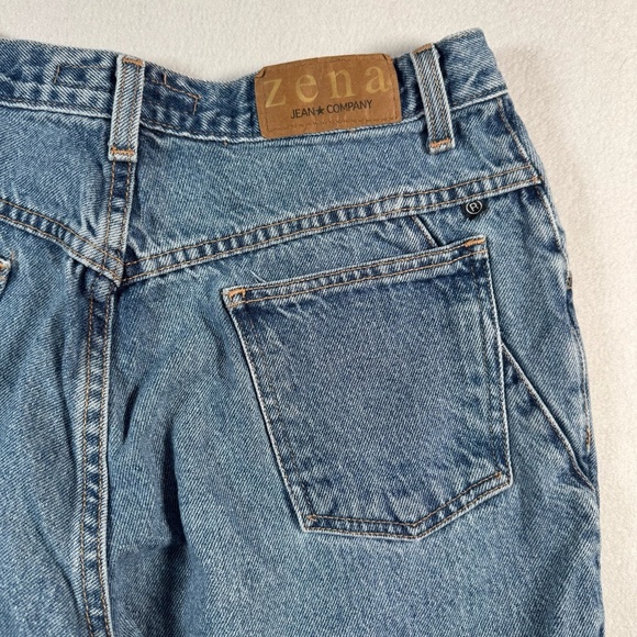 Zena Jeans Womens 14P Blue Mom Straight High Rise Medium Wash Vintage - Picture 12 of 13